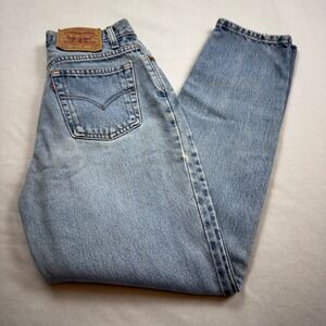 VTG Levis 512 HIgh Waisted Slim Fit Tapered Leg Denim Mom Jeans Jr Size 7 Y2K